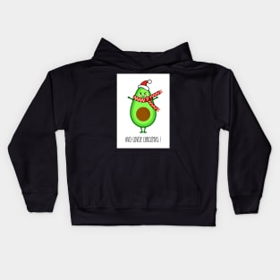 Avocado Christmas Illustration Kids Hoodie